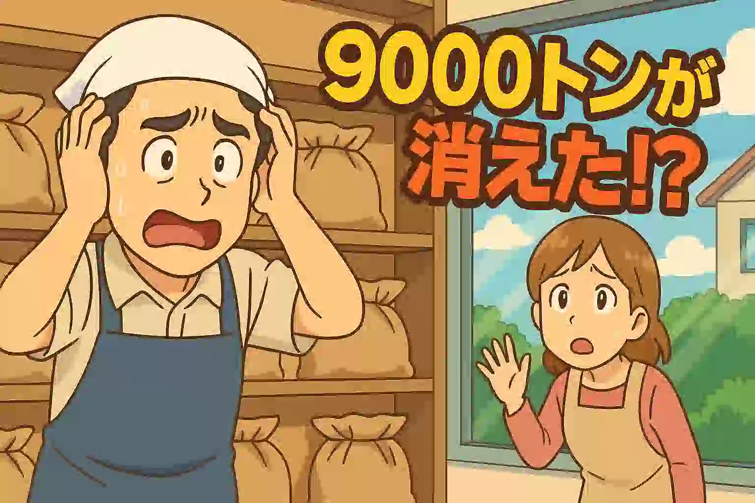 政府備蓄米が9000トンもキャンセルされ、出荷遅延で頭を抱える米穀店の店主。私たちの食卓への影響を解説。